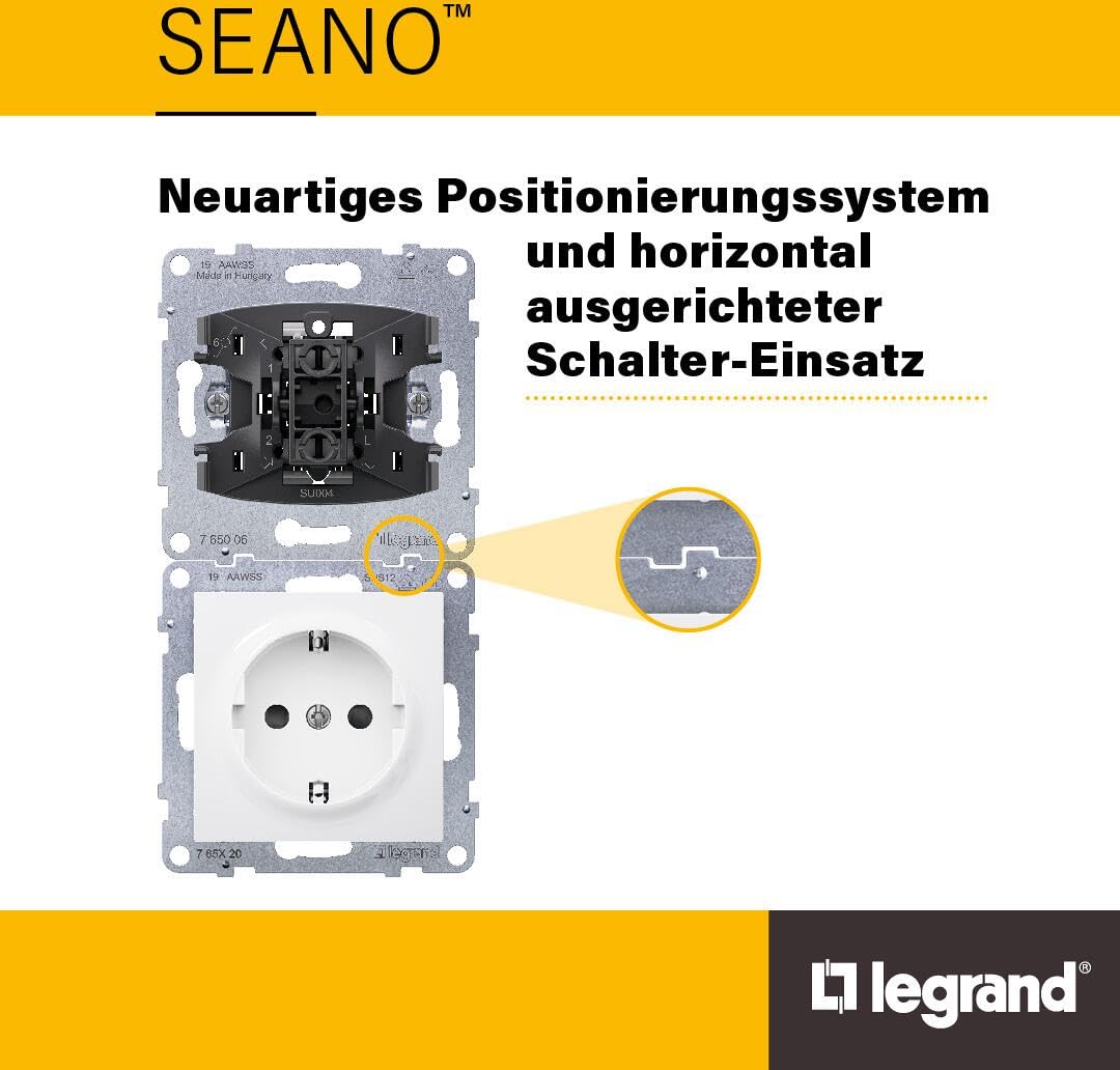 LEGRAND, Seano 765036 Mécanisme de minuterie 2 à 120 minutes, réglage de l'heure par bouton rotatif, raccord à 2 fils, bornes à vis