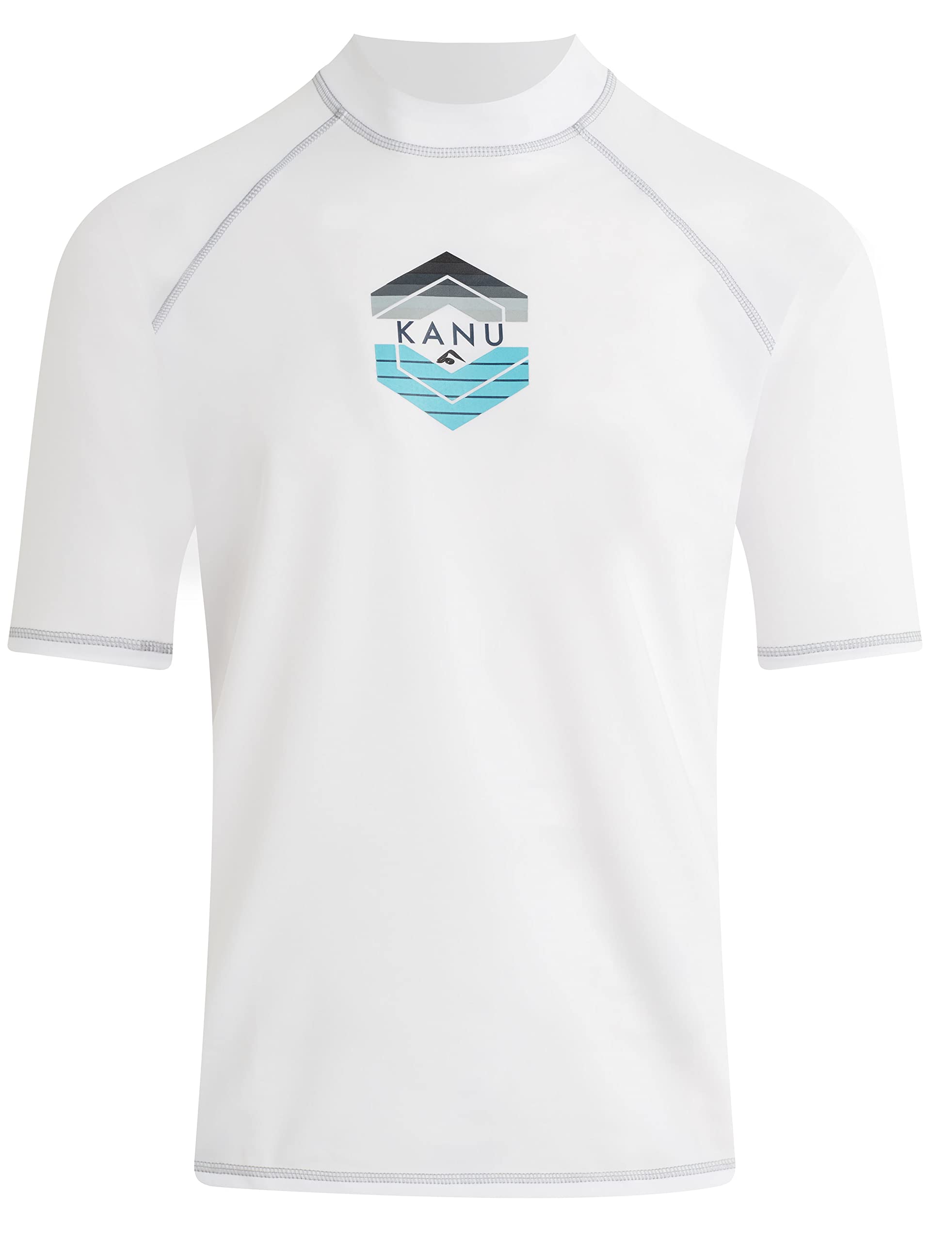 Kanu Surfmens Windsurf Upf 50+ Short Sleeve Sun Protective Rashguard Swim Shirt Rash Guard Shirt (pack of 1)