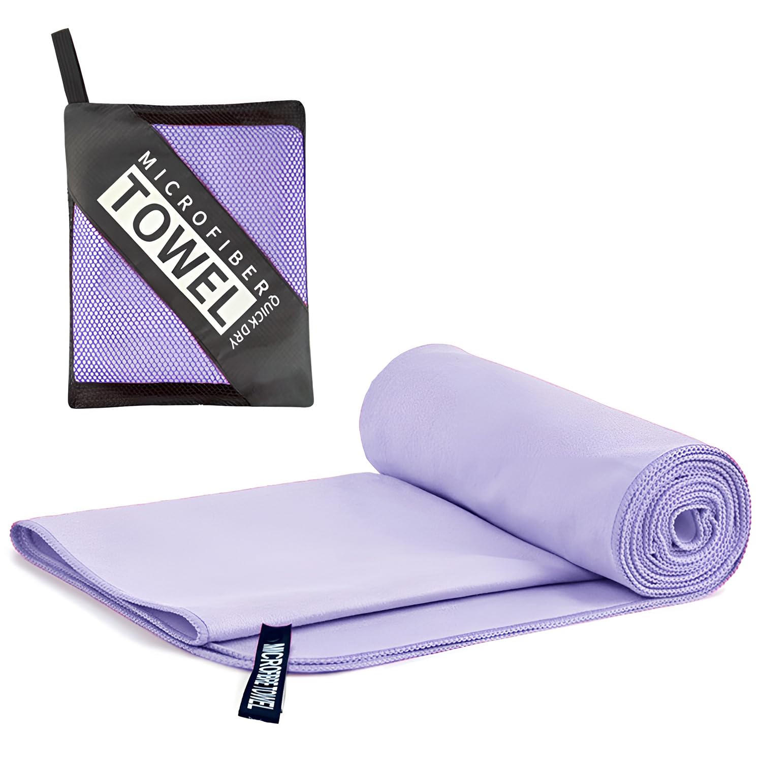 LushOrchidVale Microfibre Towel - Quick dry Lightweight Absorbent Travel Towel ，Beach Towel Perfect for Sports Beach Gym Swimming，Cycling,Yoga, Camping ，Hiking (Purple, 40x80cm)