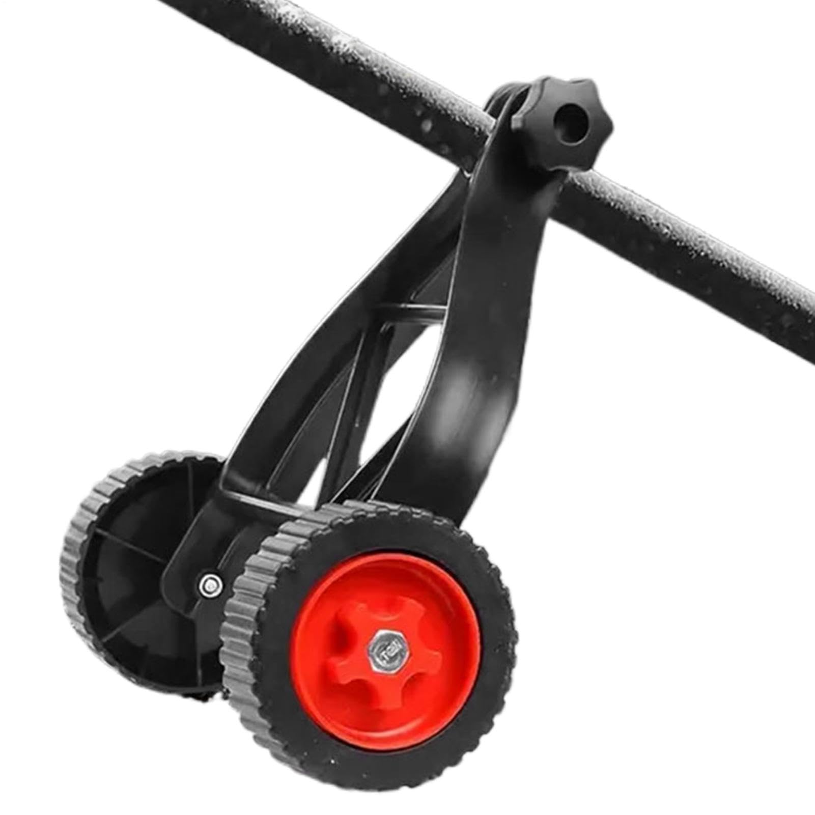 Lawn Mower Auxiliary Wheel - Black Steel Strimmer Wheels,string Trimmer Support Wheels, Rugged Grass Machine Hardware | Ergonomic Labor-Saving Auxiliary Wheel For Lawn Mower