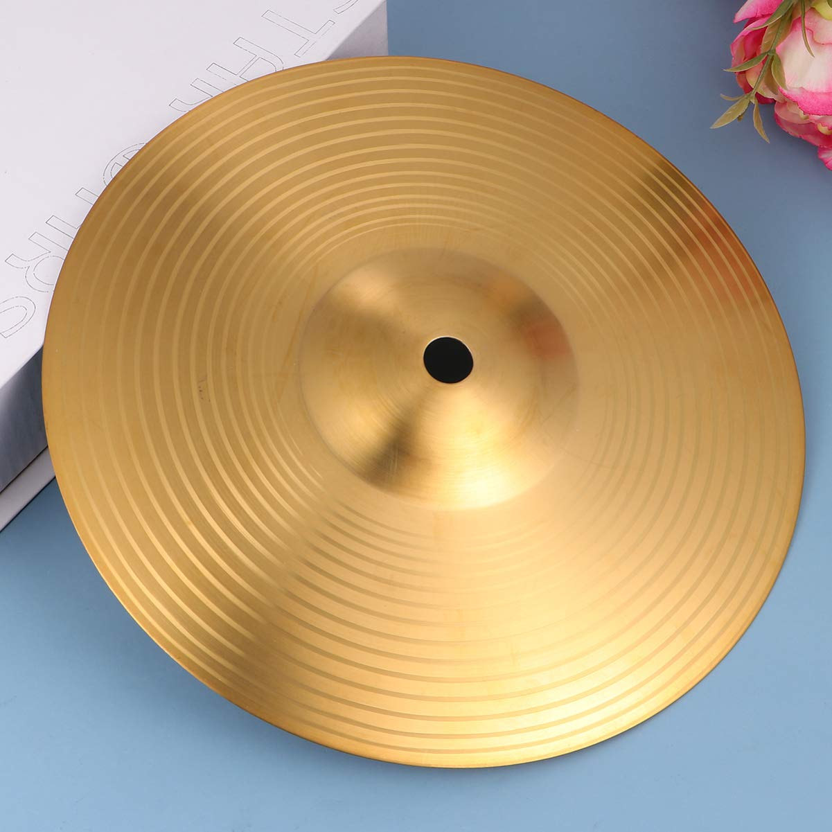 Healily Hi-Hat Becken Hi Hat Paar Trommeln Teil Musikinstrument Zubehör, Messing, goldfarben, 20 cm