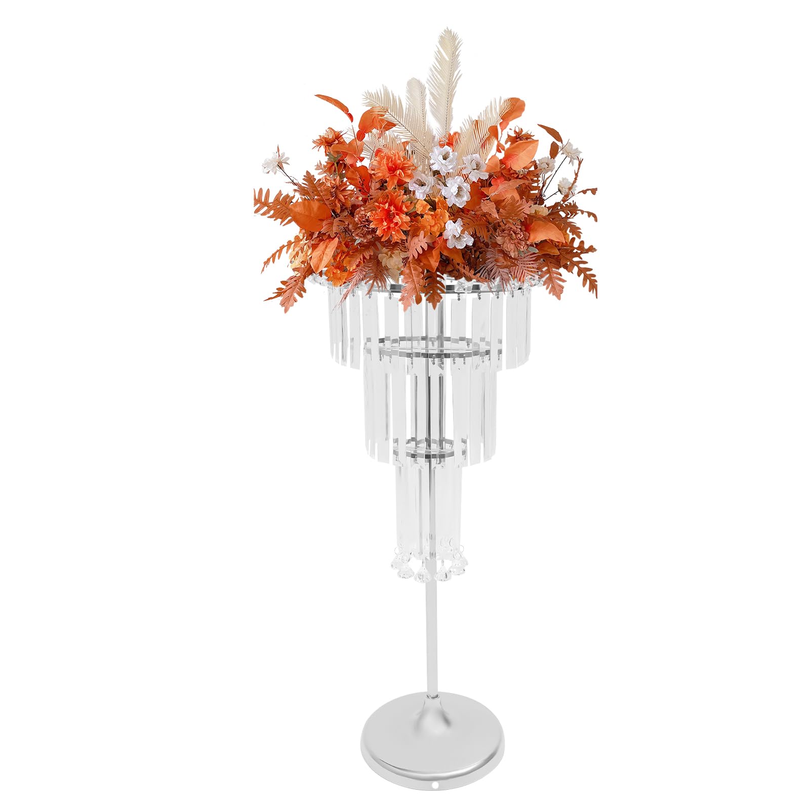 Présentoir à Fleurs en Cristal 4 Niveaux Support de Table 81 cm