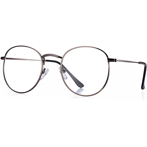 Pro Acme Classic Round Metal Clear Lens Glasses Frame Unisex Circle Eyeglasses