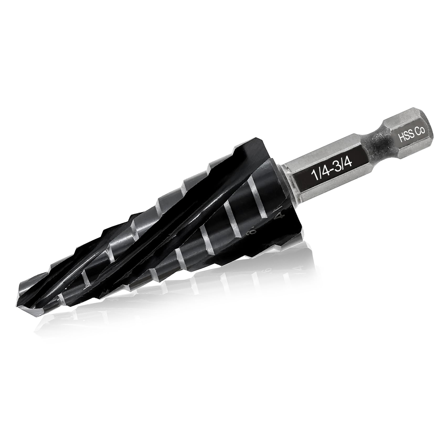 Drill Hog 1/8-1/2" Step Drill Bit Spiral Flute Cobalt UNIBIT Lifetime Warra