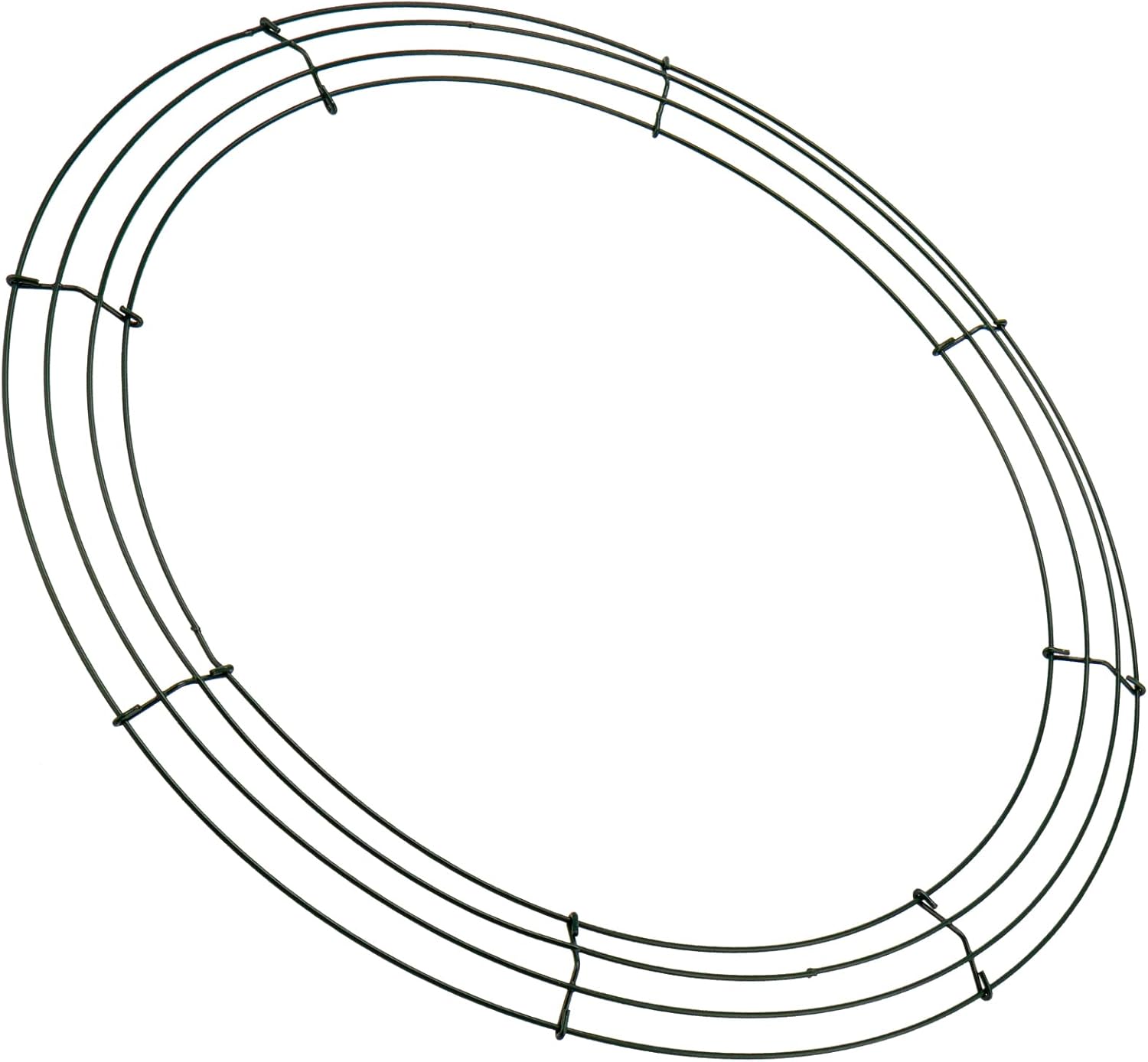 SEUNMUK 15 Pieces 14 Inch Wire Wreath Frames Making Round Wire Wreath Rings, Floral Wreath Frame Bulk for Making DIY Christmas New Year Festival Party Decoration, Green