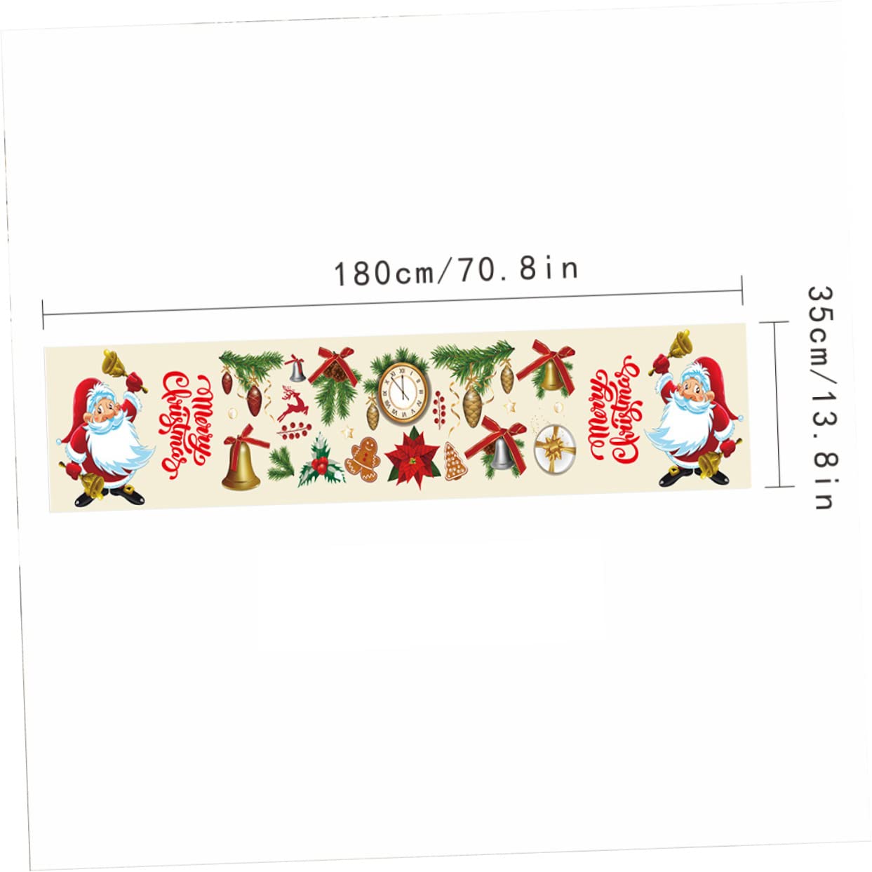 PRETYZOOM 5 Pezzi Di Campanelle Di Babbo Natale A Forma Di Runner Da Tavola Natalizio Decorazioni Per La Casa E La Sala Da Pranzo