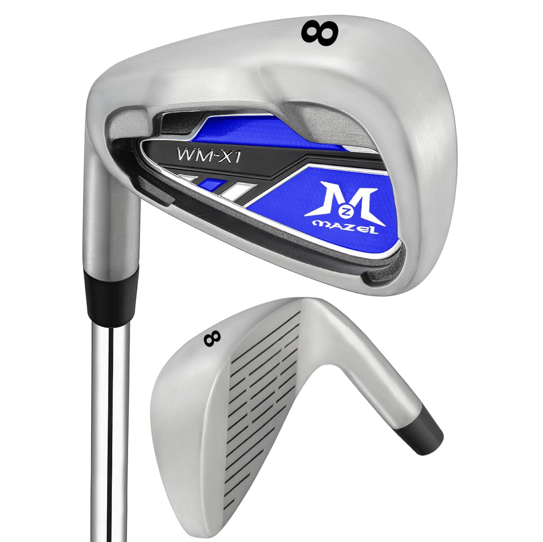 MAZEL WM-X1 Fer de golf pour homme 1,2,3,4,5,6,7,8,9, P, S, CNC fraisé pour golfeurs gauchers