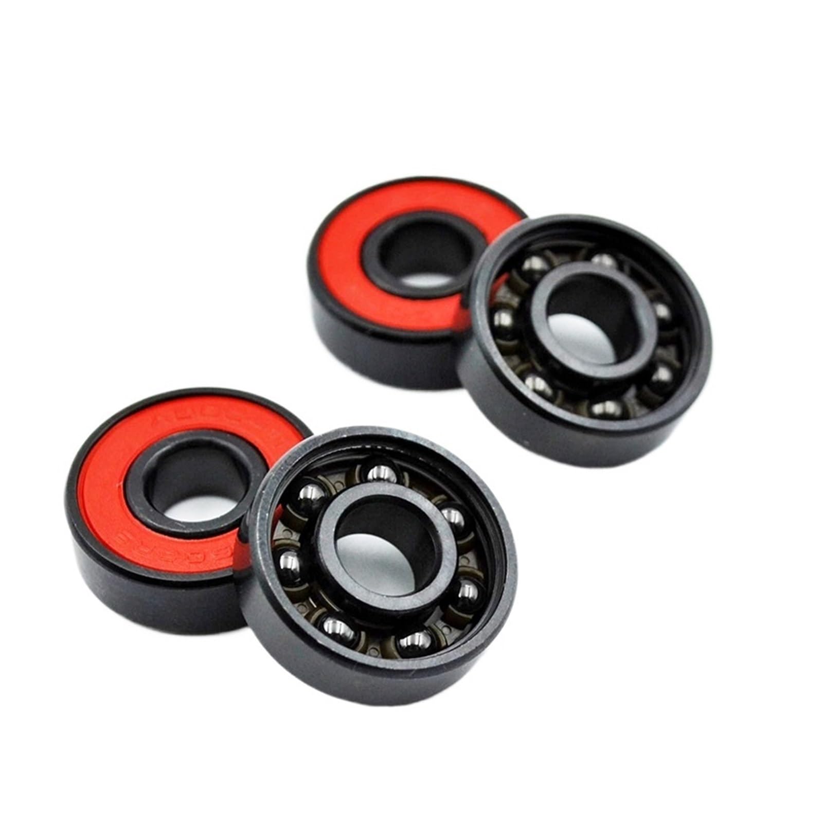 Lot de 8 roulements à billes hybrides en céramique noire 608 2RS, x 22 7 mm, ABEC-11, for roues roller/skateboard haute vitesse (miniatures)