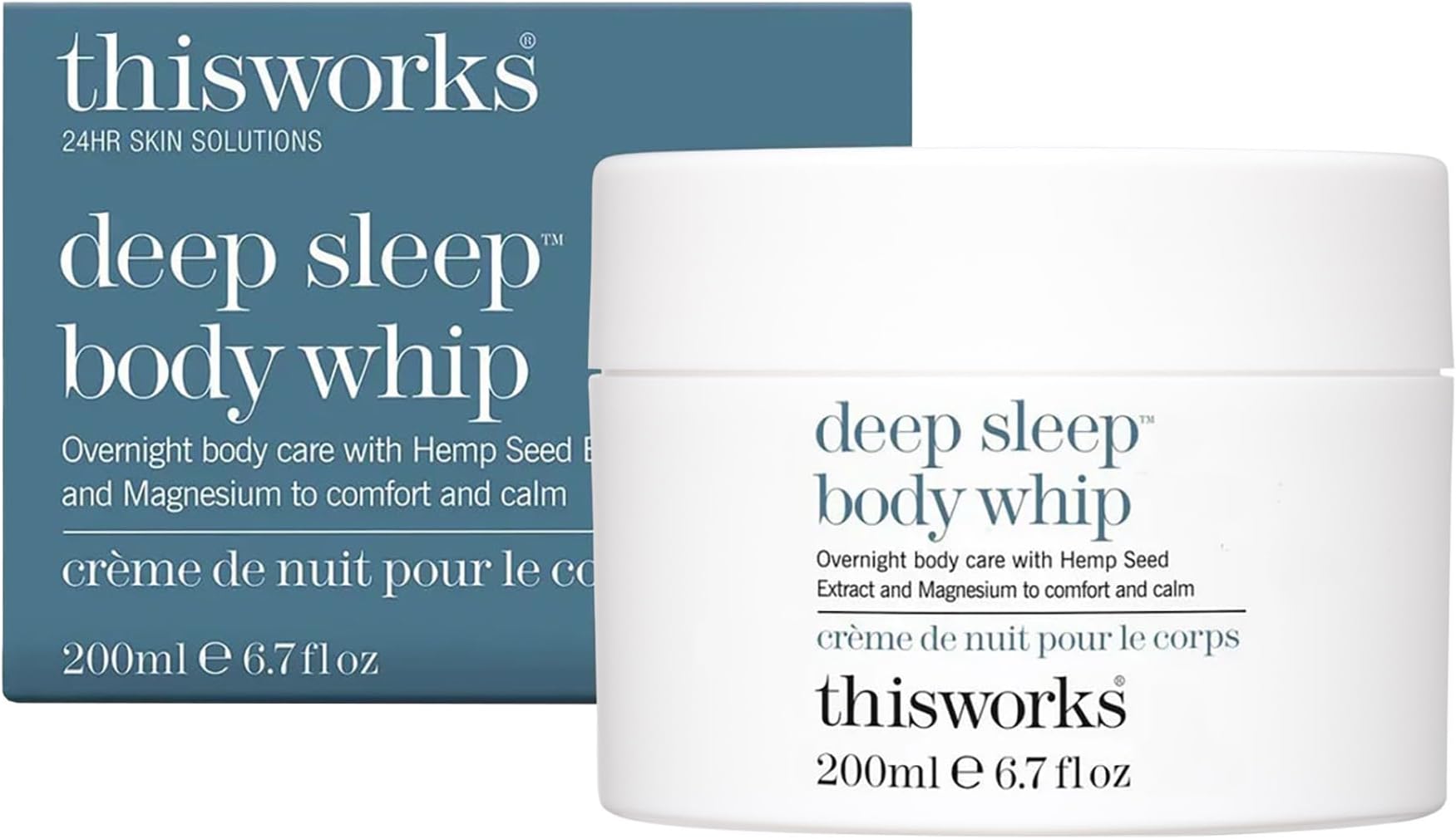 Deep Sleep Body Whip, 200 ml - All Over Body Butter Infused with Deep Sleep Functional Fragrance and Magnesium - Soothing Body Moisturiser to Nourish Skin