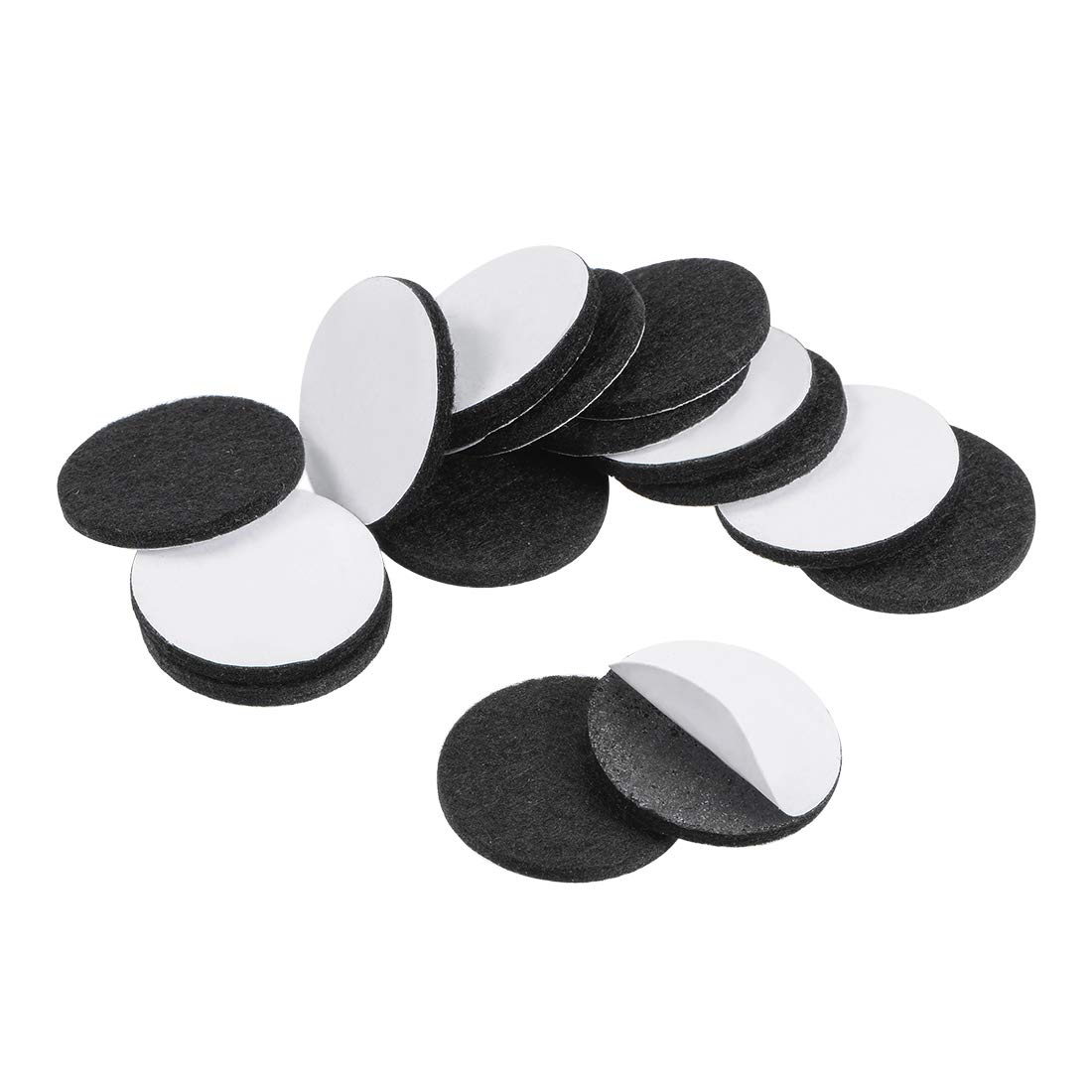32 Embouts Feutre Noirs/blancs Pour Pieds De Chaise – Diamètre Intérieur 22mm