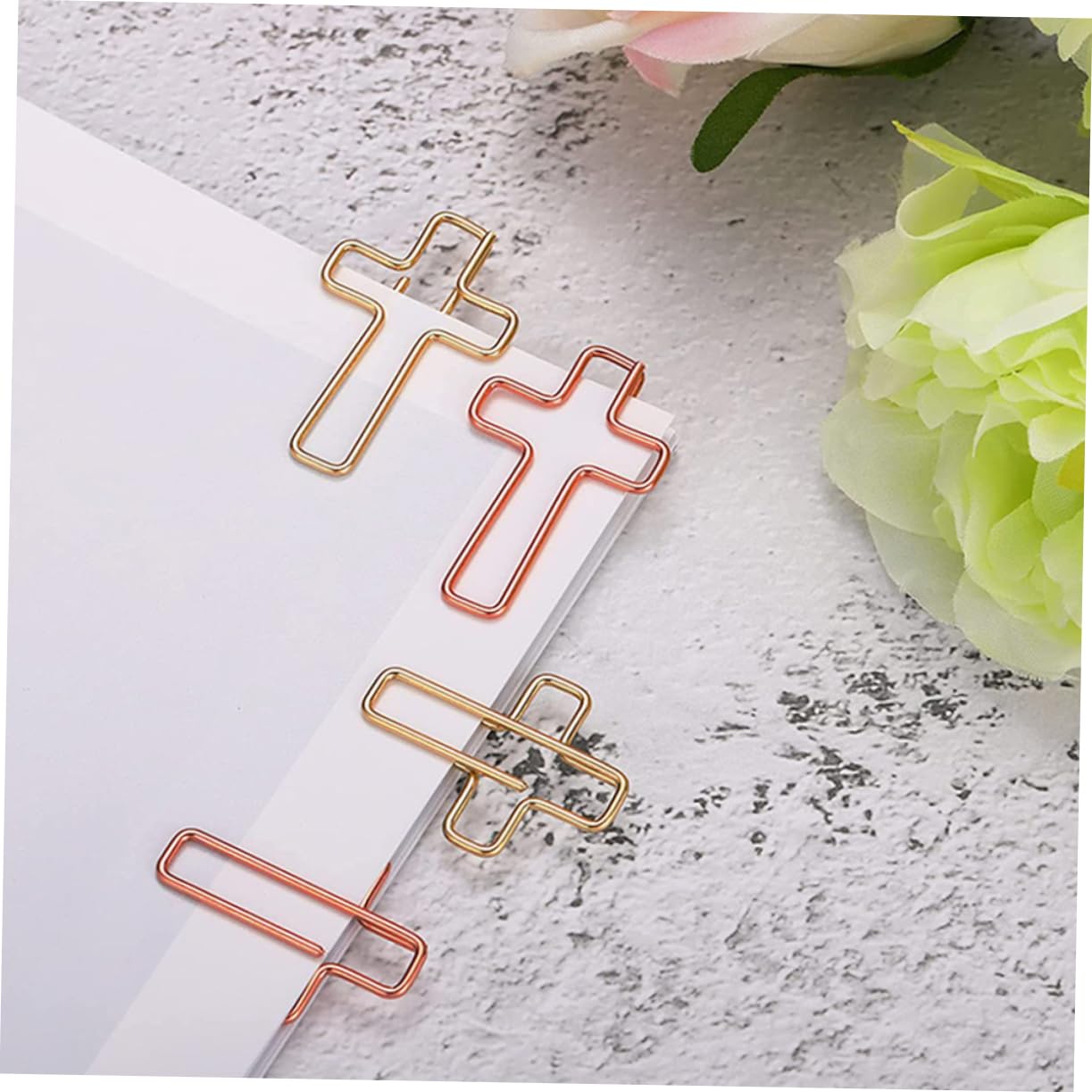 OSALADI Lot de 10 Trombones Métalliques Croisés Design Créatif, Multifonctionnels et Compacts, pour Bureau, École et Organisation de Documents