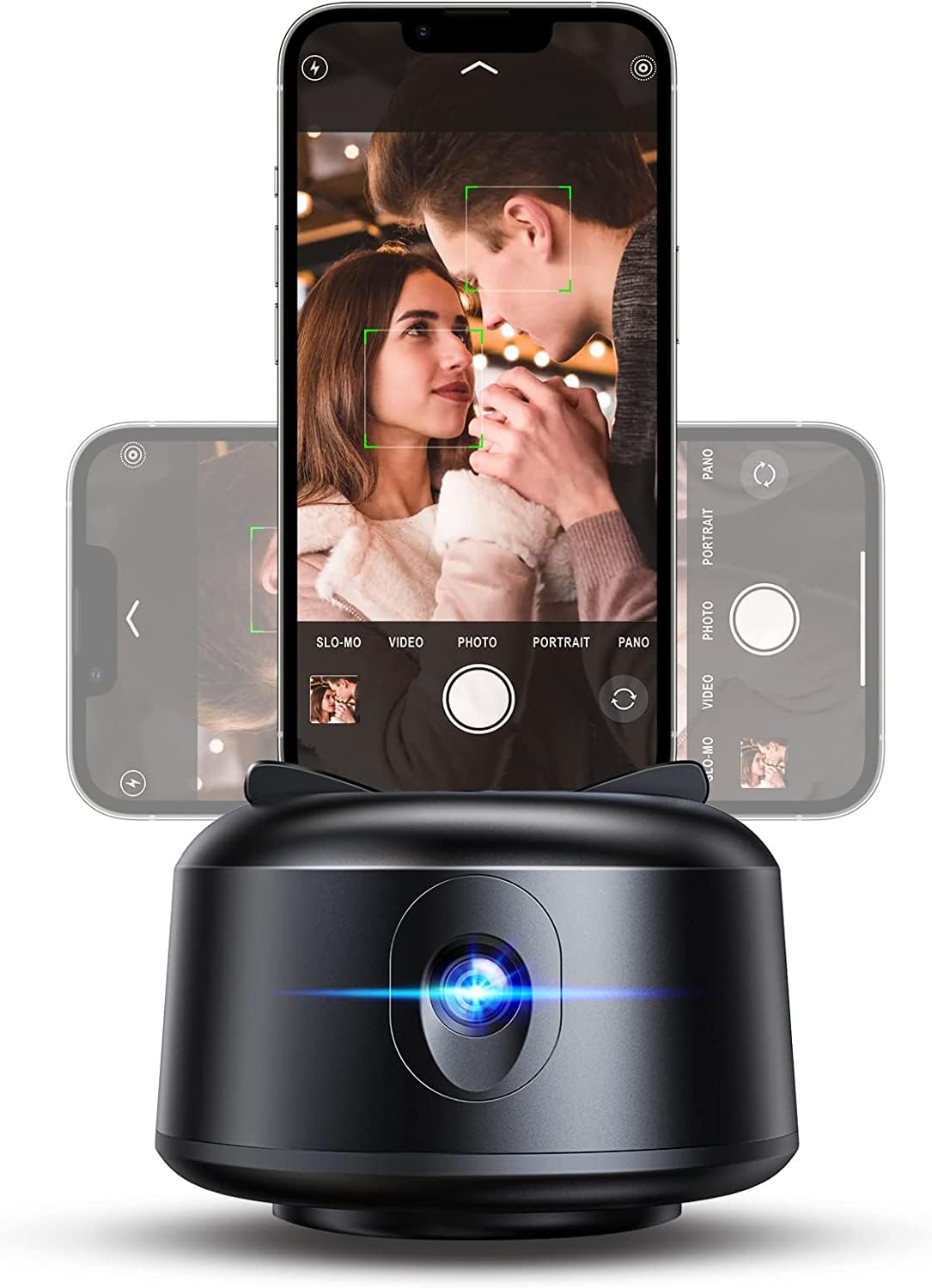 Auto Selfie Tracking Phone Holder: Smart Motion Face Tracker Gimbowl 360 Rotation Moving Tripod Rotating Object Trackit for Vlog Streaming