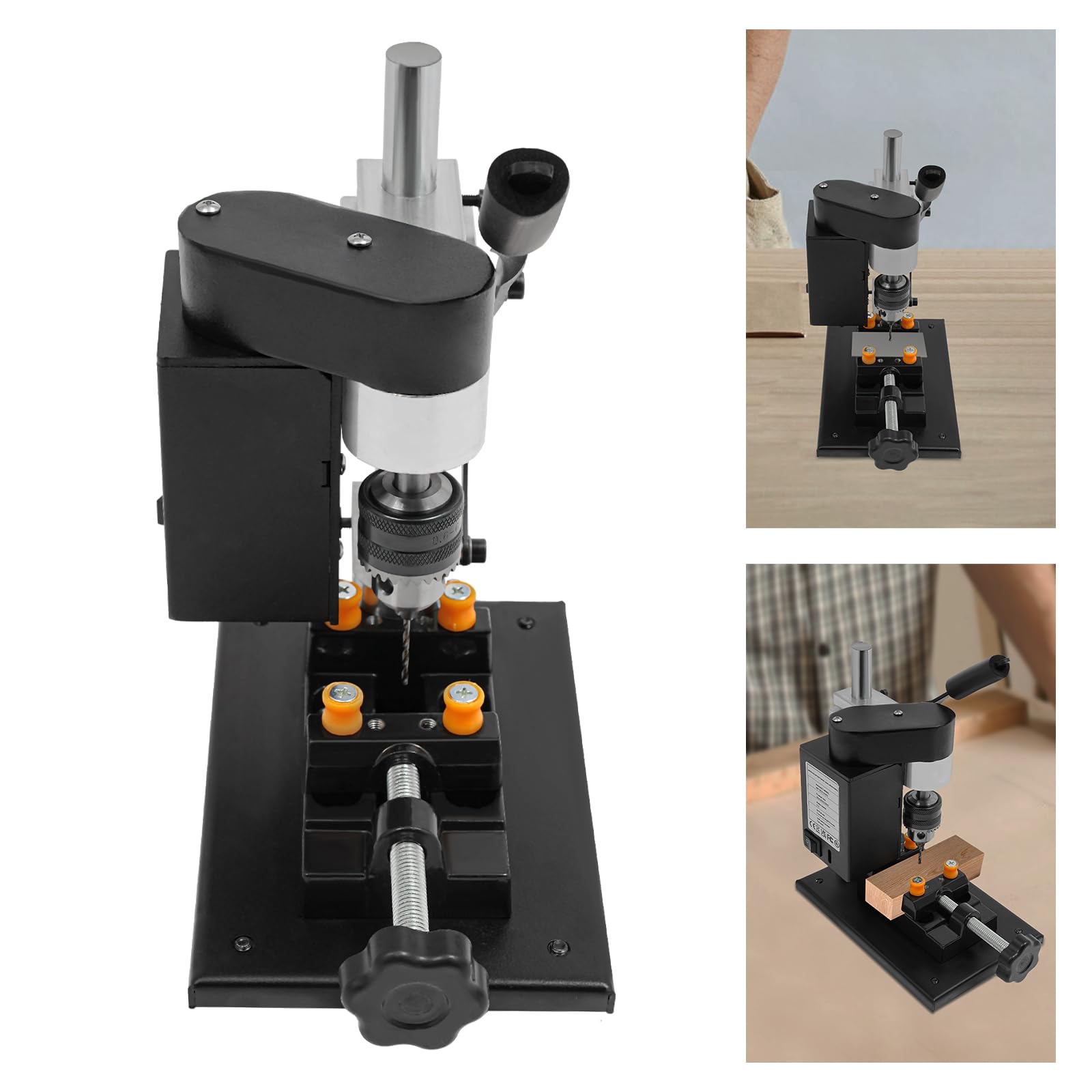 Elektrische Mini Tischbohrmaschine 7-stufig drehzahlverstellbar hochpräzises Dreibacken-Spannfutter Kupferkernmotor kompakt leicht für Heimwerkstatt Werkstatt Schule DIY Bohrarbeiten