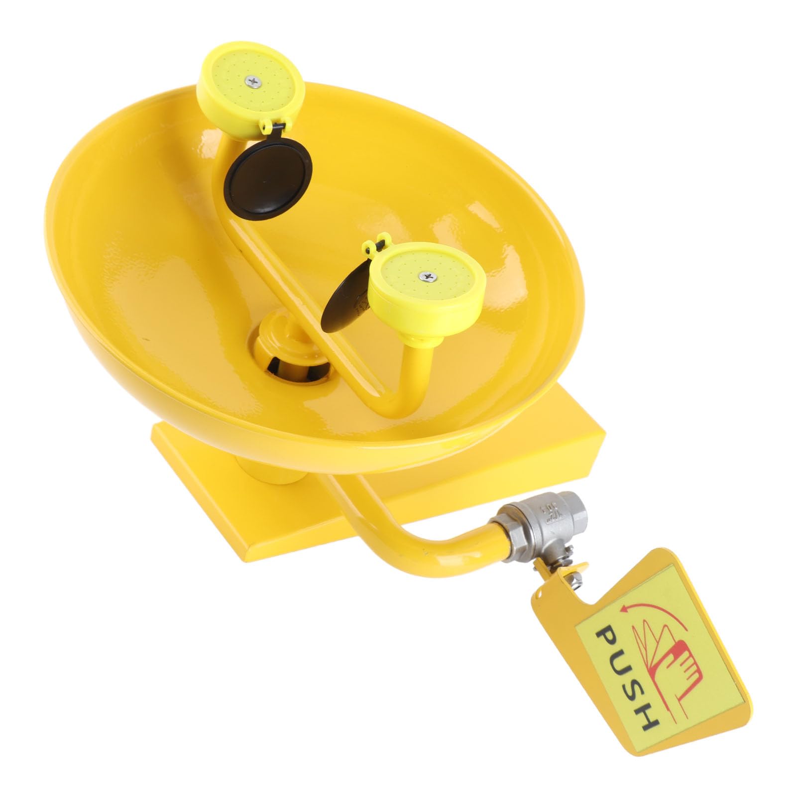 Eye Wash Kit, Faucet Mounted Emergency Eye Wash Station Sink Attachment Eyewash Stations Eye Flush Shower for Factory Laboratory, Yellow