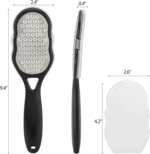 Miniatura 2 de 2 limas de pies con recolector de piel, raspador de pies de acero inoxidable, removedor de callos, pedicura, rallador de pies, limpiador de piel