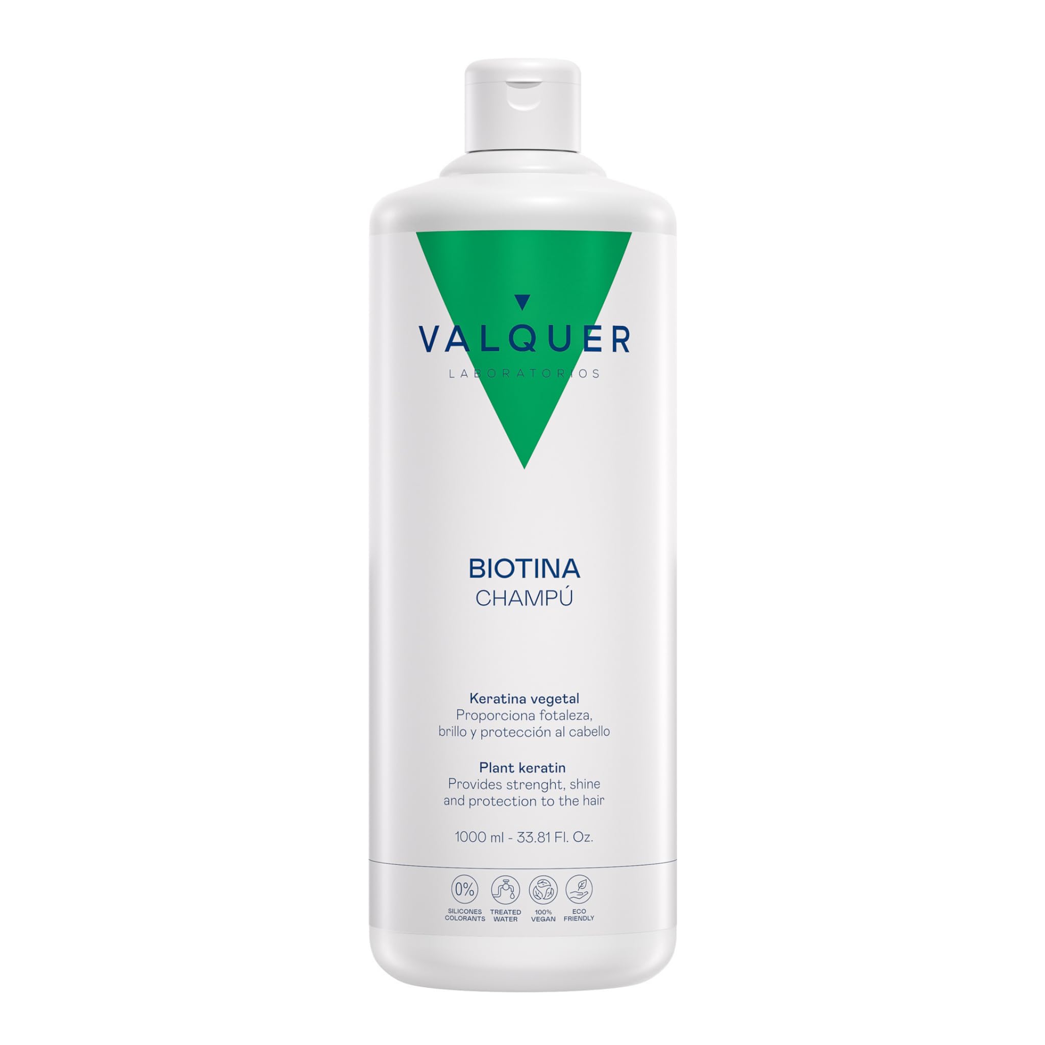 VALQUER Revitalizing Shampoo with Biotin & Keratin | Strengthening Anti-Hair Loss Formula | Promotes Hair Growth, Volume & Shine with Vitamin B7 | Vegan Professional Hair Care | 1L