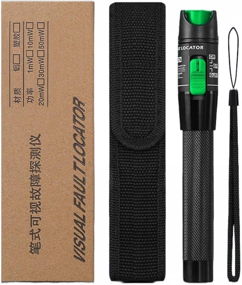 Techtest 30mW Visual Fault Locator | Optic Fiber Red Light Source Telecom Tester FTTH For Telecommunications