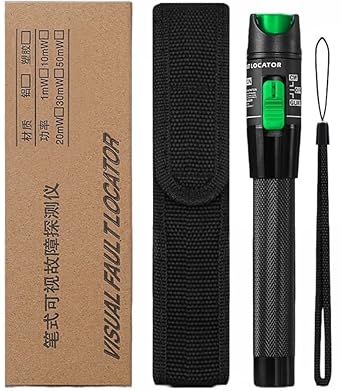 Techtest 30mW Visual Fault Locator Optic Fiber Red Light Source Telecom Tester FTTH For Telecommunications