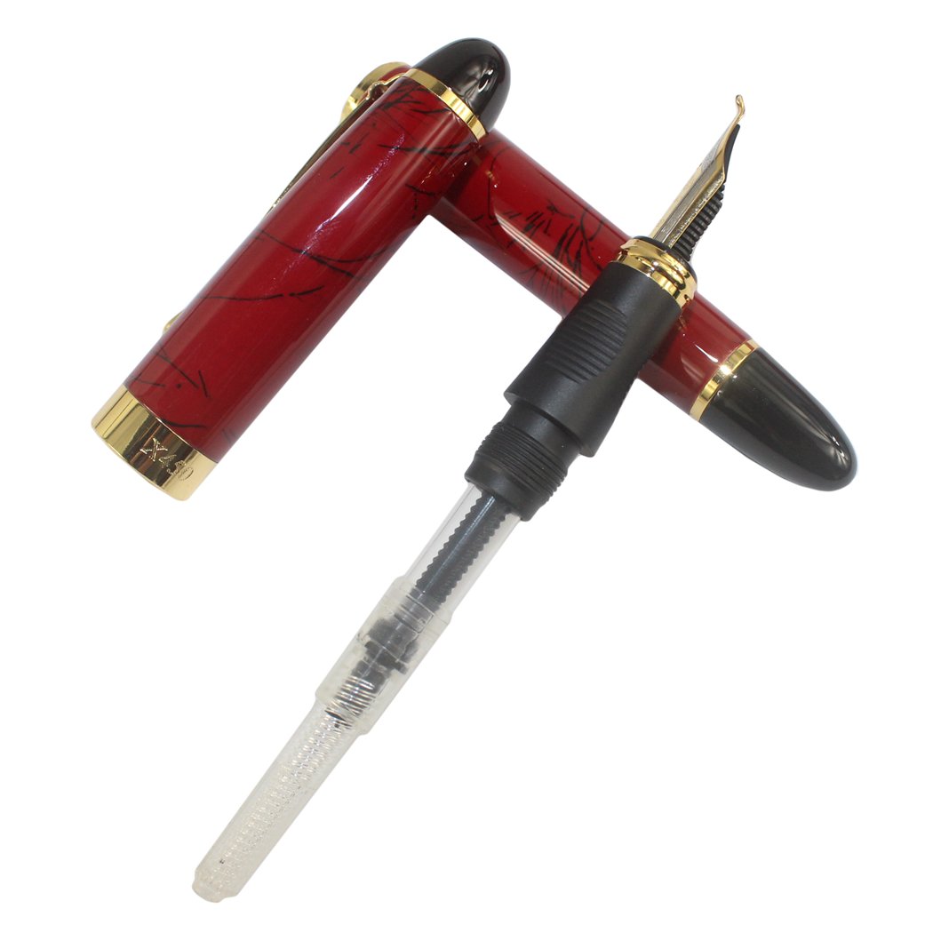 赤と黒のストライプ万年筆6 @赤と黒のストライプ万年筆6 @赤と