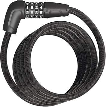 ABUS Bicycle Cable Lock with Frame Mount, 180mm/85mm, Key Type/Dial Combination Type Domestic Genuine Product