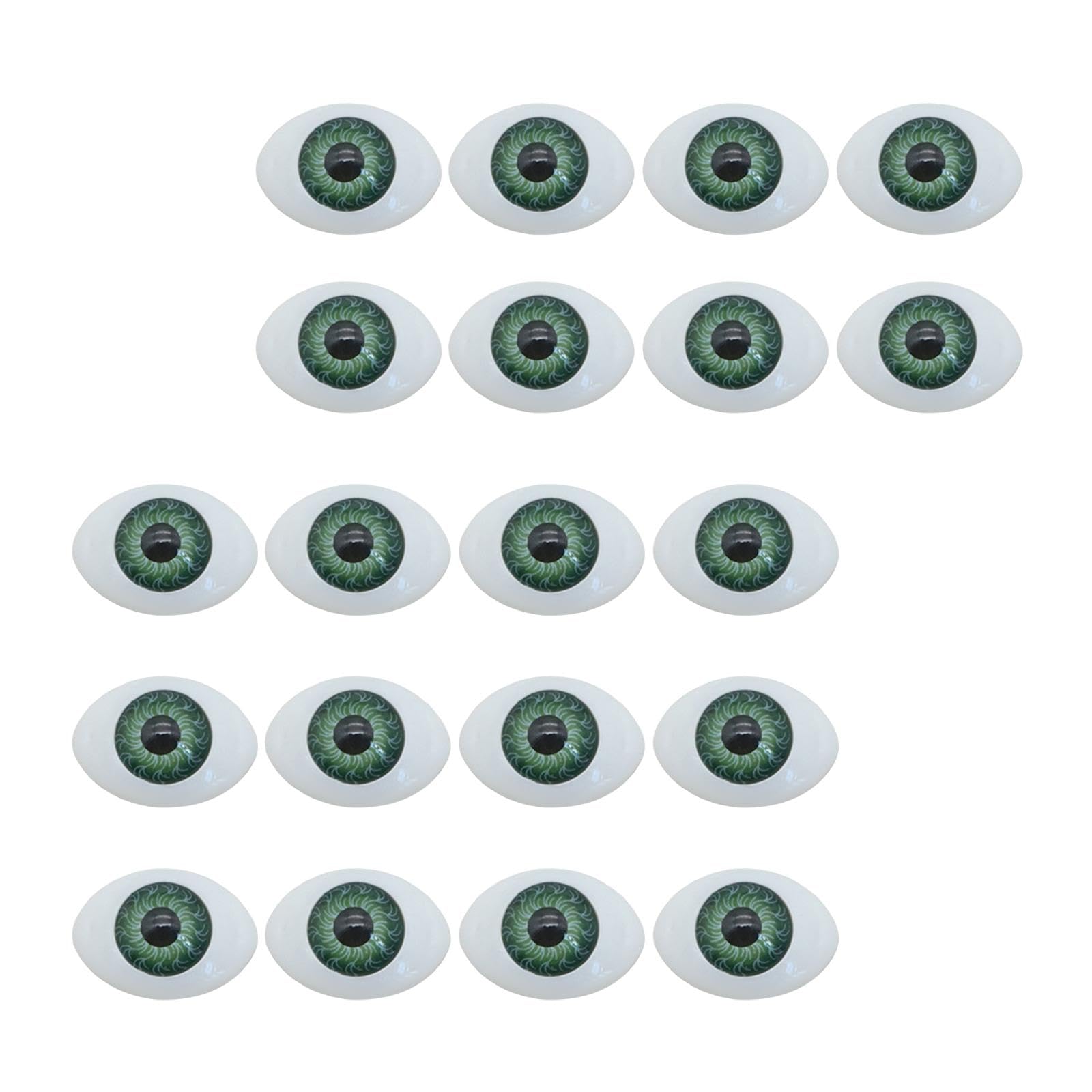 10 Pairs 11x14mm Doll Simulated Eyes Kit for Animal Stuffed Toys Green Other Multi-Purpose Crafting Multi-Purpose Craft Supplies Crafts-image-1