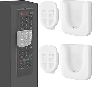2 Pack Magnetic Remote Control Holder Wall Mount, Strong Adhesive TV Remote Holder for TV, Fan and Air Conditioner Controller