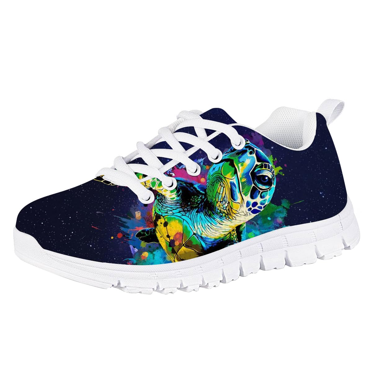 Forchrinse Tie Dye Sea Turtle Print Toddler Running Shoes for Boys Girls Tennis Walking Sneakers School Athletic Sport Shoes Lightweight