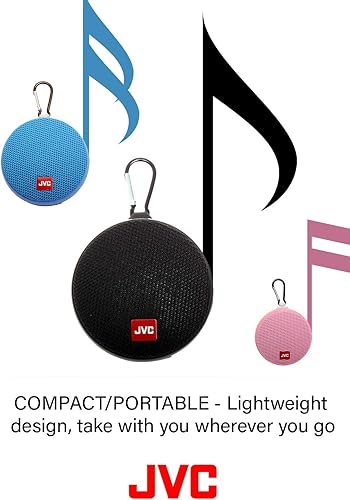 Miniatura 5 de JVC Altavoz inalámbrico portátil con sonido envolvente, Bluetooth 5.0, IPX4 impermeable, duración de la batería de 7 horas - SPSA2BTB (negro)