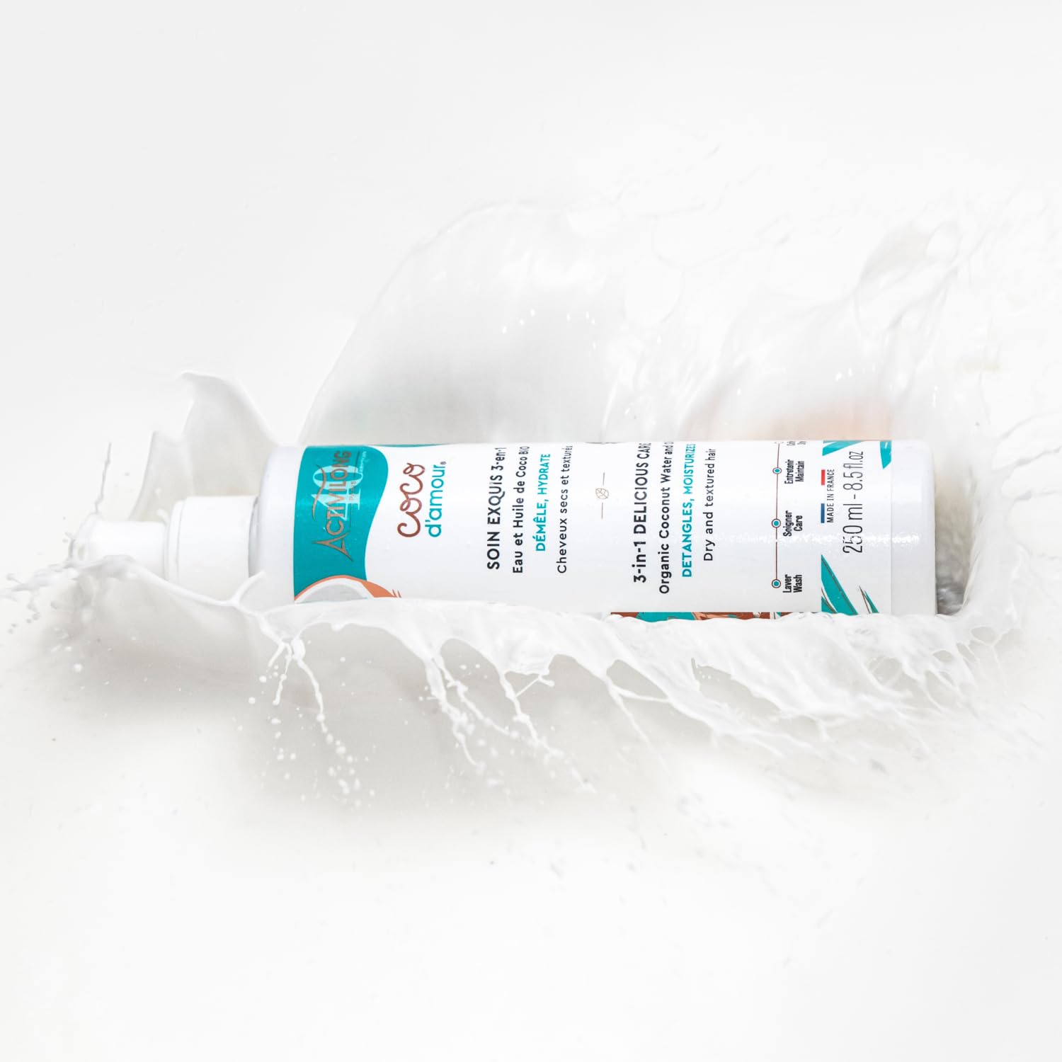 ACTIVILONG - Soin Exquis 3-En-1 Coco D'Amour - Cheveux Secs Et Texturés - Démêle Et Nourrit - 97% D'Ingrédients Naturels - Testé Et Approuvé Par Un Jury De Consommateurs - Made in France - 250ml
