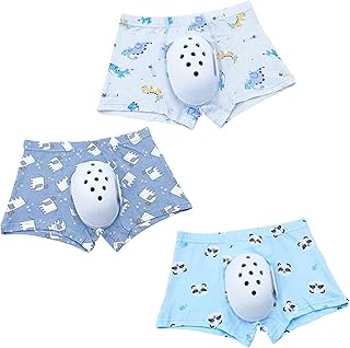 3pc Breathable Boxer Shorts for Boys Post Circumcision Recovery, Soft Cotton Circumcision Underwear, Surgery Recovery Pants(F,L/Large)