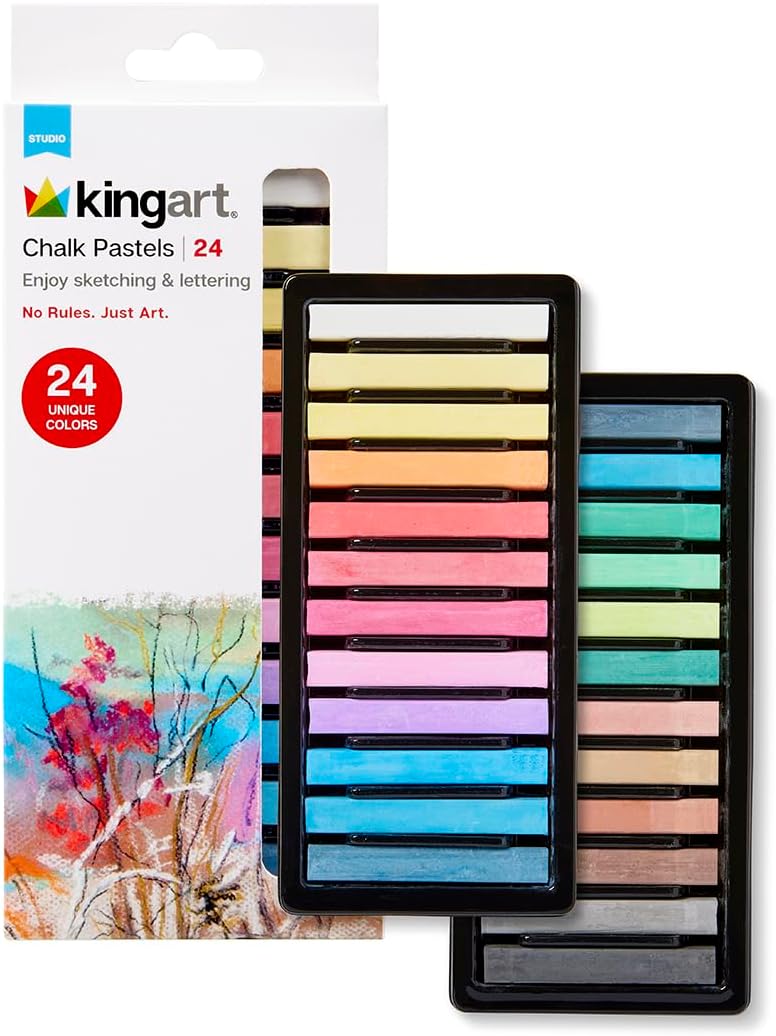 Pastels Studio Colored Square Chalk 24 Piece