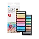 KINGART Pastels Studio Colored Square Chalk 24 Piece, (175-24)