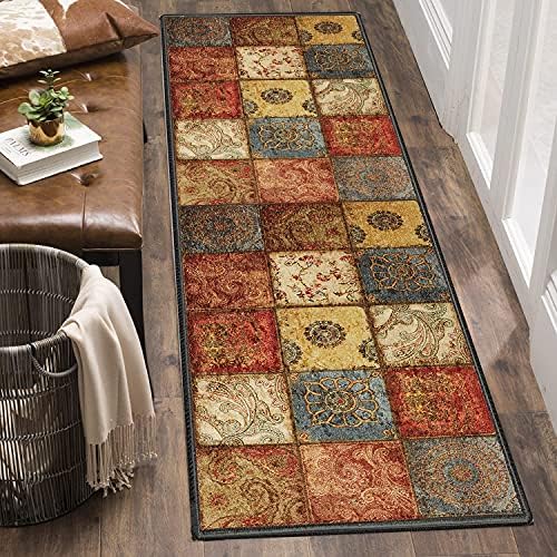 AEREY Runner Rugs, Hall Runner Pet Friendly Anti Fatigue Non Slip, Runner Rug for Hallway Pattern for Hallway, Kitchen, Corridor - R-6 40x100cm