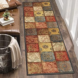 AEREY Runner Rugs, Hall Runner Pet Friendly Anti Fatigue Non Slip, Runner Rug for Hallway Pattern for Hallway, Kitchen, Corridor - R-6 40x100cm