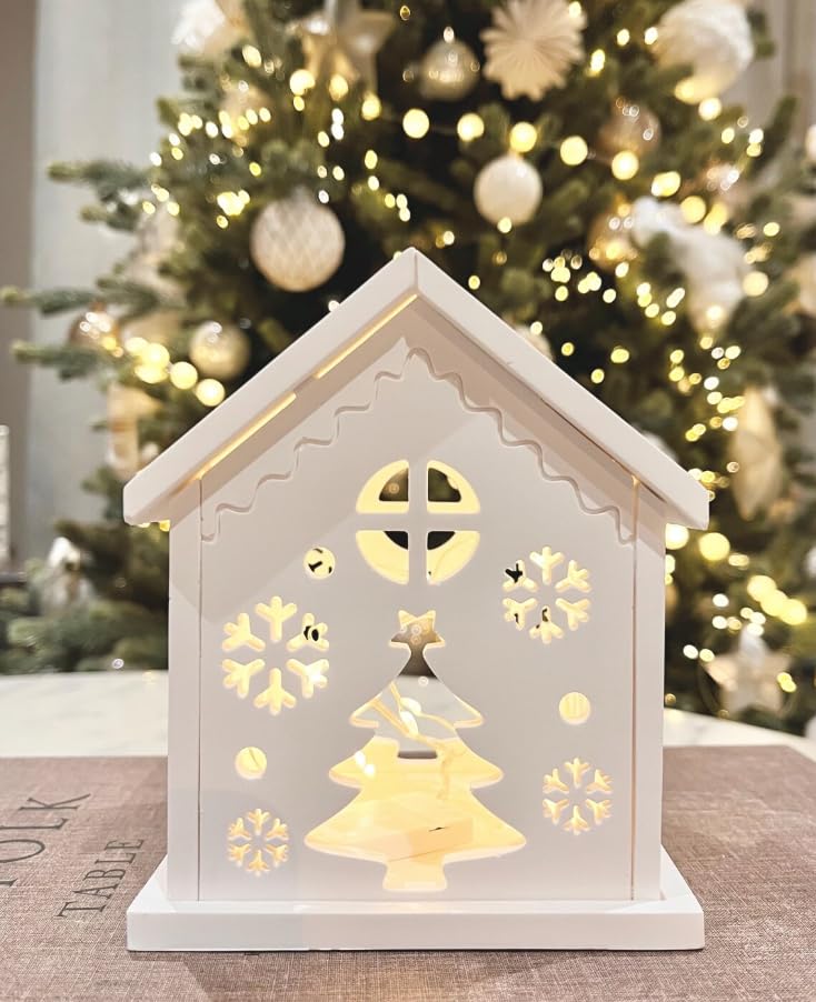 Işıltılı Dekoratif Tealight veya LED Tutucu Ev Modeli