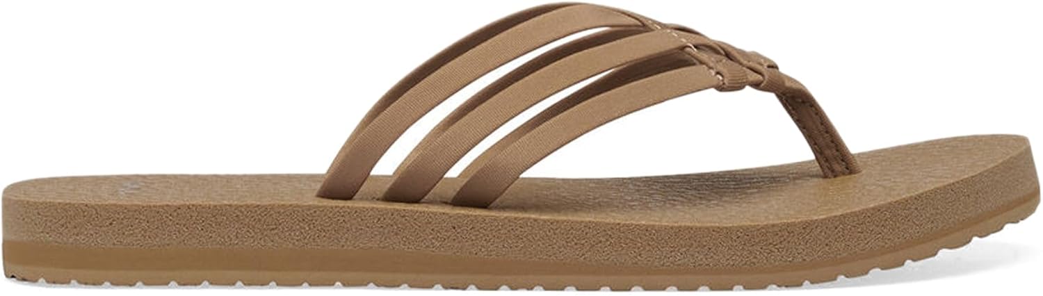 Sanuk Women’s Yoga Sandy | Yoga Mat Footbed | Flip Flops for Women | Yoga Sandals For Women