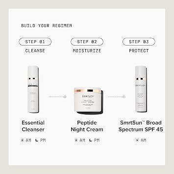 DRMTLGY SmrtSun Broad Spectrum SPF 45 Anti-Aging Sunscreen Hybrid Zinc Oxide UV Protection with Hyaluronic Acid & Niacinamide Lightweight, Non-Greasy, Fragrance-Free Face Sunscreen 1.7 oz