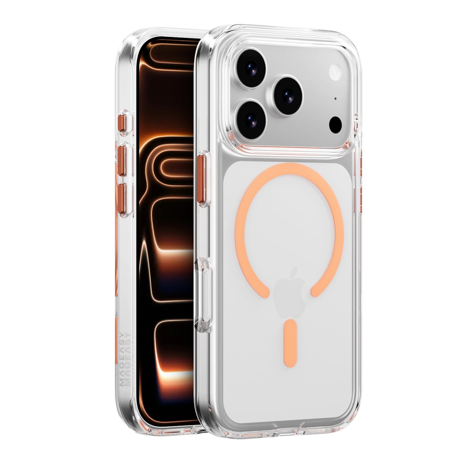 Coque transparente iPhone 17 Pro MagSafe compatible étui antichoc jamais jaune - 8
