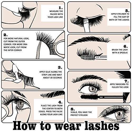 50 Pairs 5 Styles Natural False Eyelashes Set, Tingeshine Professional Eyelashes Pack, Handmade Soft Band Reusable Comfortable Fake Lashes, 10 Pairs Eyes Lashes Each Style #TOP6