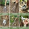 14 PCS Garden Tool Set with Soil Moisture Meter, Stainless Stell Heavy Duty Gardening Hand Tools with Wood Handle, Tote Bag, Repotting Mat, Gardening Tool Set Ideal Gift for Women and Men