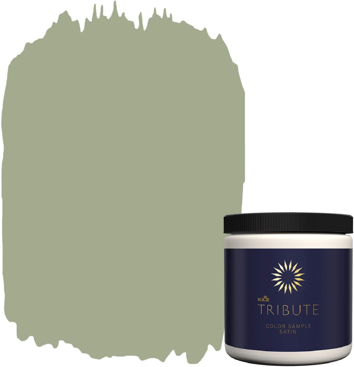 KILZ TRIBUTE Paint & Primer, Interior, Color Sample, Calm Forest, 8
