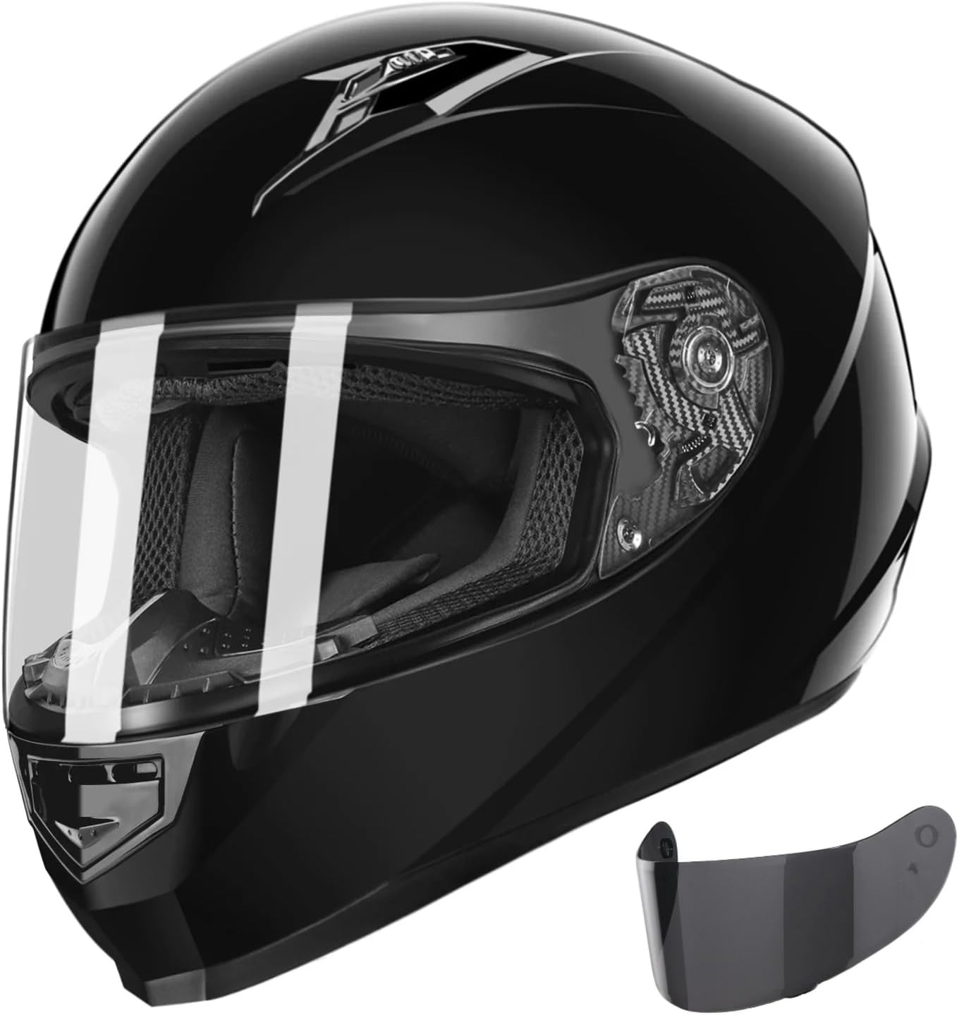 GLX GX11 Compact Motorcycle Helmet - Black