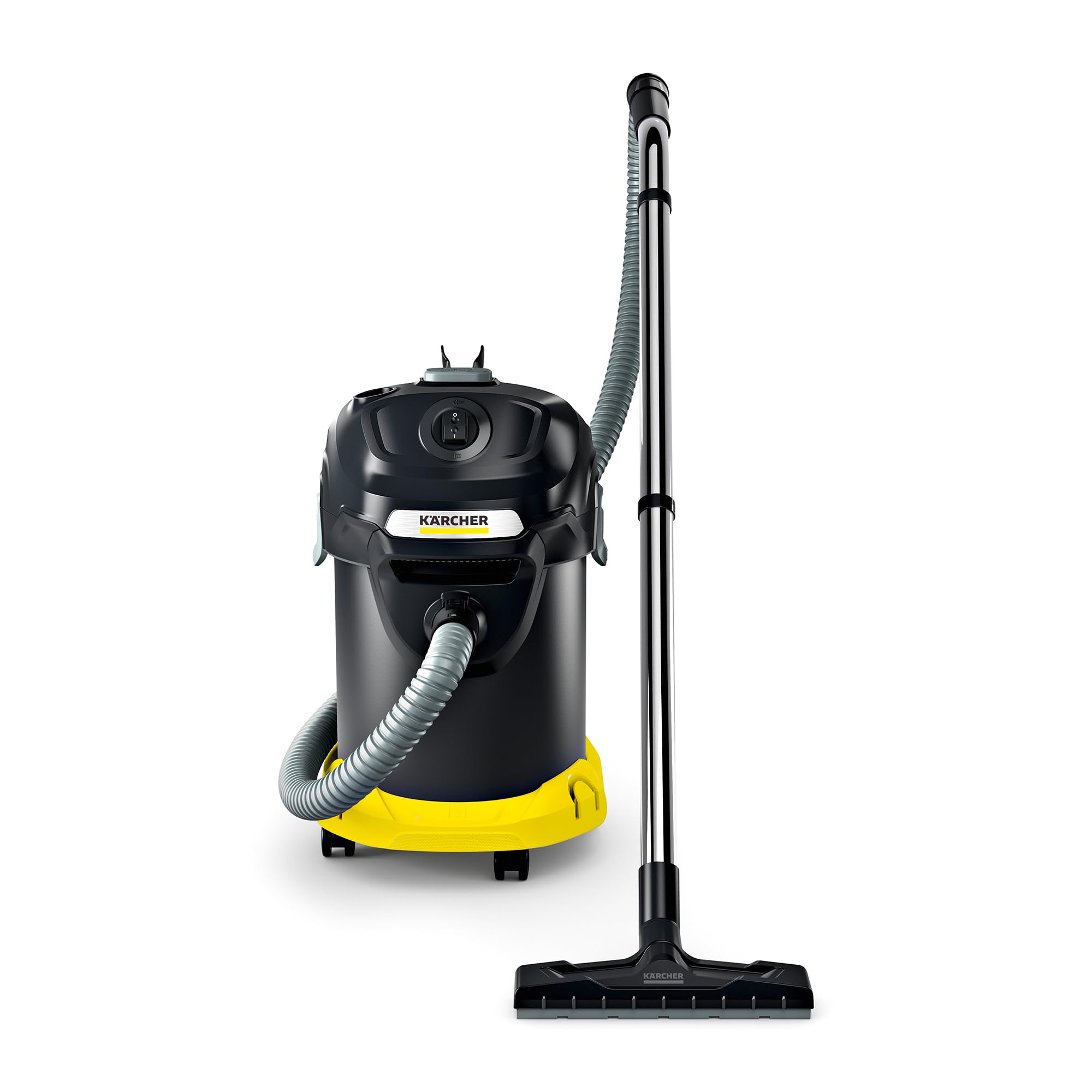 KÄRCHER Aspirador de Cenizas AD 4 Premium, Potencia: 600 W, depósito metálico: 17 l, Tubo de aspiración: 1,7 m, Limpieza de Filtro integrada, Filtro Plano Plisado