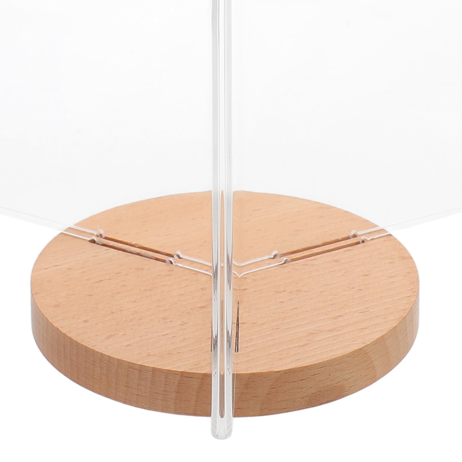 Portamenús Multilateral de Acrílico y Madera con Base Estable para Mesa