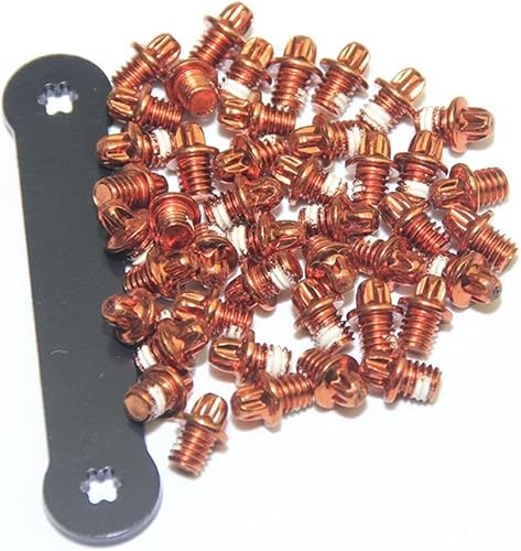 XIWALAI Pernos de pedal de bicicleta (45 piezas) Tornillos a prueba de deslizamiento para pedales de ciclismo (color  naranja)
