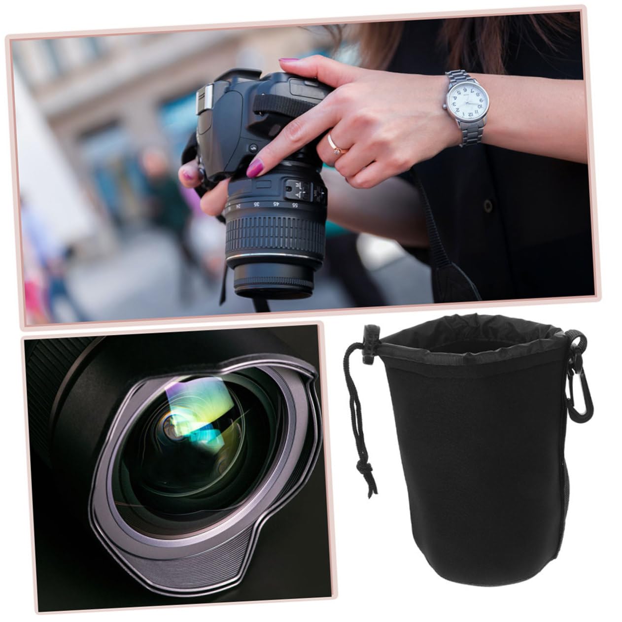 Artibetter 12piezas Bolsa Acolchada De Cámara De Funda Protectora para y Equipos Fotográficos Pouch De Almacenamiento y Multifuncional
