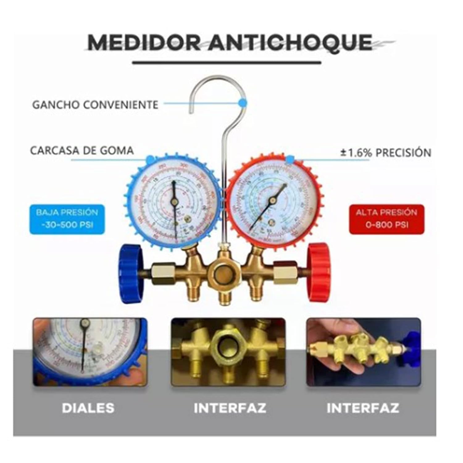 Conditioning Fluoride Tool Alloy Fluoride Tool Set AC Manifold Gauge Set Auto Service Kit Car Conditioner Fluorine Meter Condition Monito Charging The