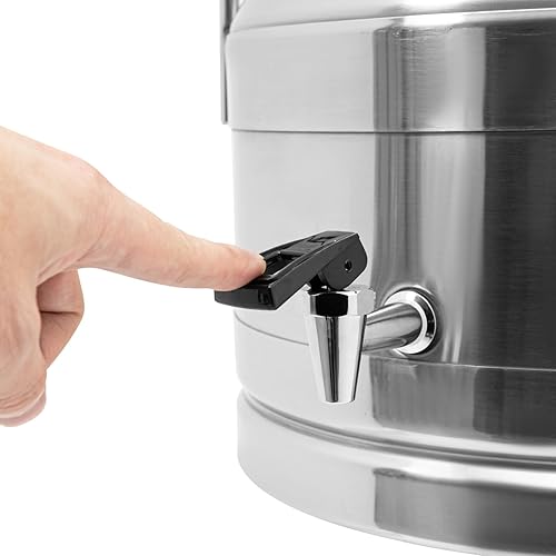 Miniatura 6 de Goudergo Lata de leche redonda de acero inoxidable de 20 L, jarra de leche resistente, cubo de leche con tapa, barril de fermentación comercial para