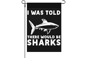 Shark Warning Garden Flag