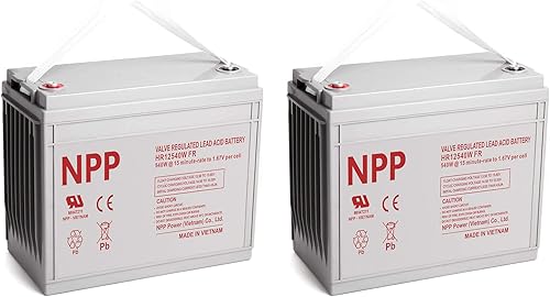 NPP Batería de alta velocidad HR12540W (2 piezas) FR 12V 3240 vatios, 540 vatios/celda (15 min.Rate) batería UPS de alta velocidad, 12 V 150 Ah, 160